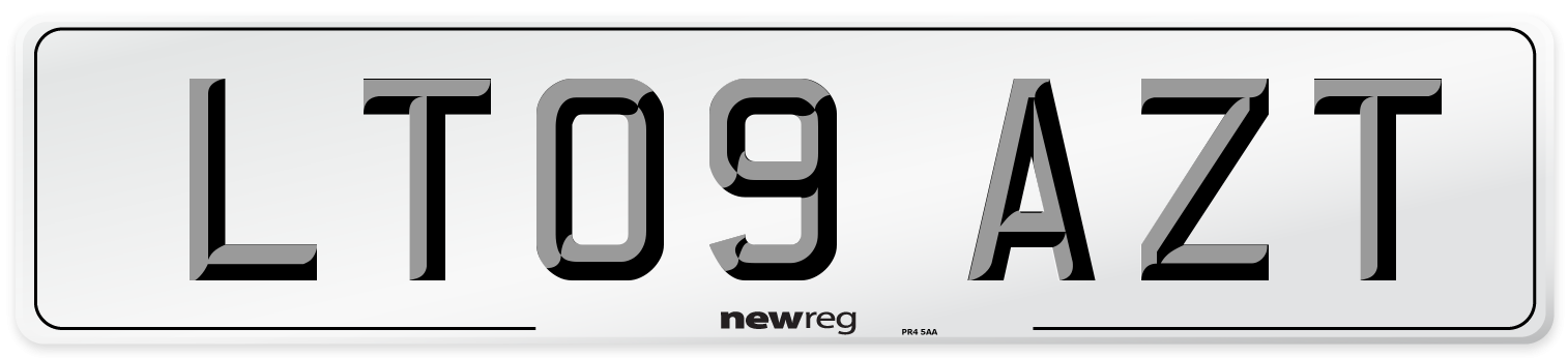 LT09 AZT Number Plate from New Reg